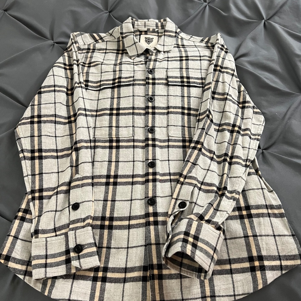 Lita By Ciara Plaid Button Down Shirt Flannel